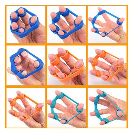Customized Logo Latex Hand Resistance Band Hand Finger Band Extensor Exerciser Strength Trainer Gripper Set