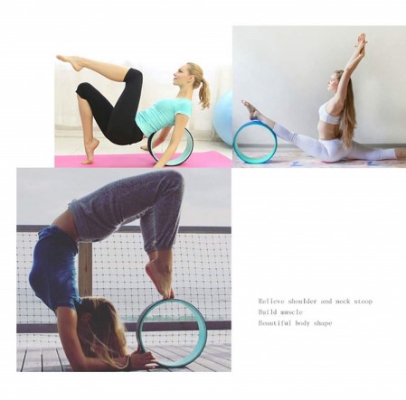 Factory OEM customize Yoga Wheel Comfortable TPE+ABS Perfect for Stretching Improving Flexibility and Backbends Yoga Wheel