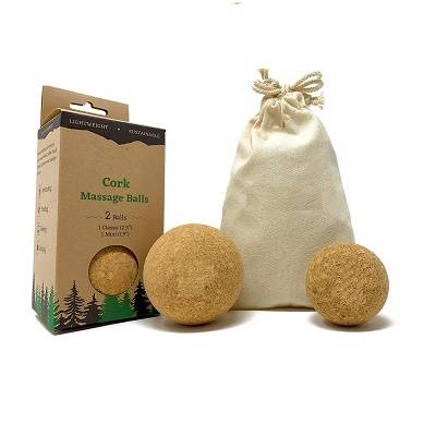 Eco-Friendly Cork Massage Ball Set or Muscle Pain & Tension Relief