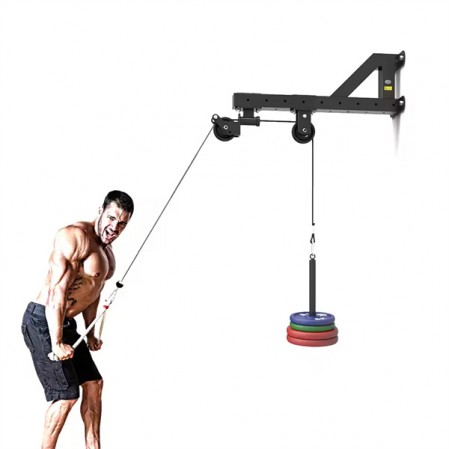 Wall Mounted Squat Rack Cable Station Gym Pull Down Pulley System