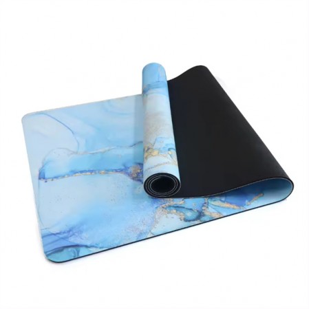 Foldable Eco Friendly Natural Rubber Pu Yoga Mat Suede Yoga Mat
