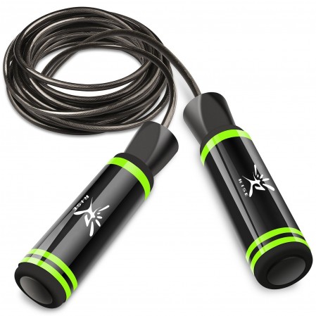 Adjustable  steel cable Jump Rope  with 360 degree ball bearing and  foam handles
