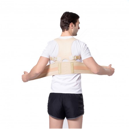 Custom Back Brace Black Skin Magnetic Posture Corrector Support Shoulder Strap Humpback Brace Belt For Cervical Lumbar Spine