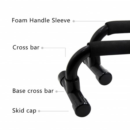 Perfect Abdominal Push up Bars Handles Cushioned Foam Grips Non-Skid Removable Base Helps Develop Upper Body Strength