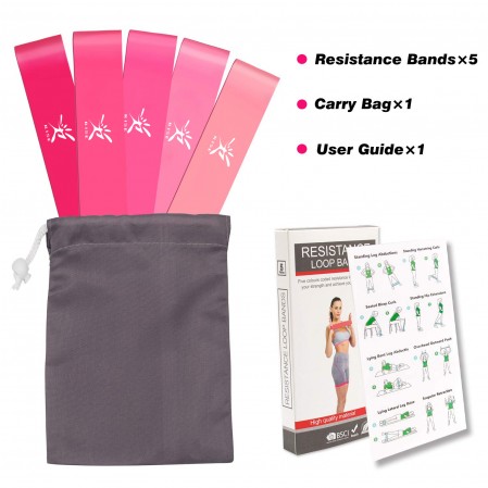 Loop Resistance Bands Durable and Soft Exercise Bands Set of 5