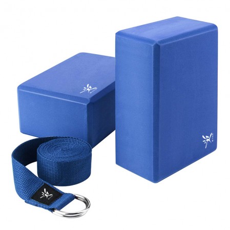 Manufacturer custom High Quality yoga stretch strap and EVA yoga block for yoga sports