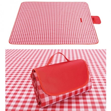 Foldable Classic Gingham Sandproof Waterproof 2M Picnic Blanket For Outdoor Beach Camping