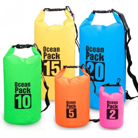 Beach Gear 500d Pvc 2l 5l 10l 20l Waterproof Dry Bag