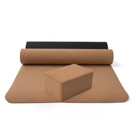 OEM Thick Mat Yoga Cork Block Natural Private Label Yoga Mat Set