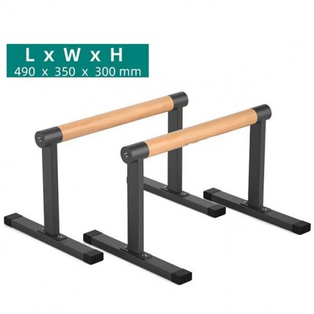 Exercise Training Solid Beech Wooden Paralettes Stands Push up Bars