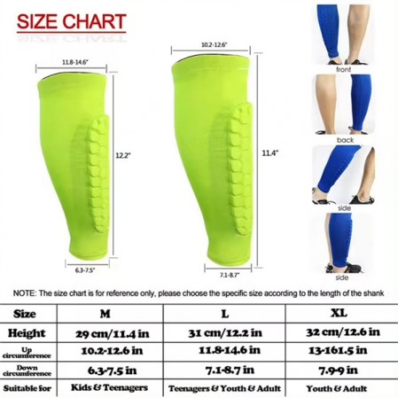 Football Leg Strap Guard Calf Compression Sleeve Soccer Shin Guard