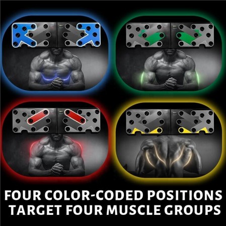 Foldable workout equipment set Exercise training Push Up Board with resistance bands