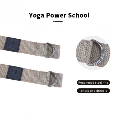 3.8×183cm Organic Jute Hemp Stretch Yoga Strap of Yoga Fitness Equipment