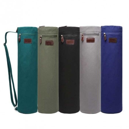 70×14cm Cotton Canvas Zipper Fashion Yoga Mat Bag with Strap and Zipper