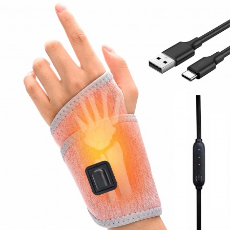 15s Fast Electric gym Heat Hand Wrist straps Heated Brace Arthritis Wrist support with Auto Shut Off Heating Pad