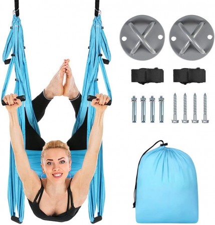 Aerial Flying Ceiling Anchors Yoga Hammock For Gym Home Fitness
