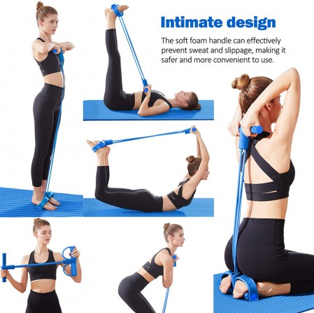 Home Use Excersize 3 Piece Yoga Set with Pedal Resistance Band Pilates Ring Thick Yoga Mat