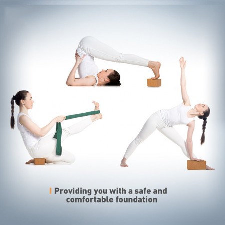 Custom High Quality kit for yoga stretch strap,Cork yoga block