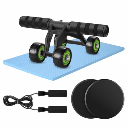 OEM custom AB Wheel Roller Kit with core slider, Jump Rope and Knee Pad for Home Exercise
