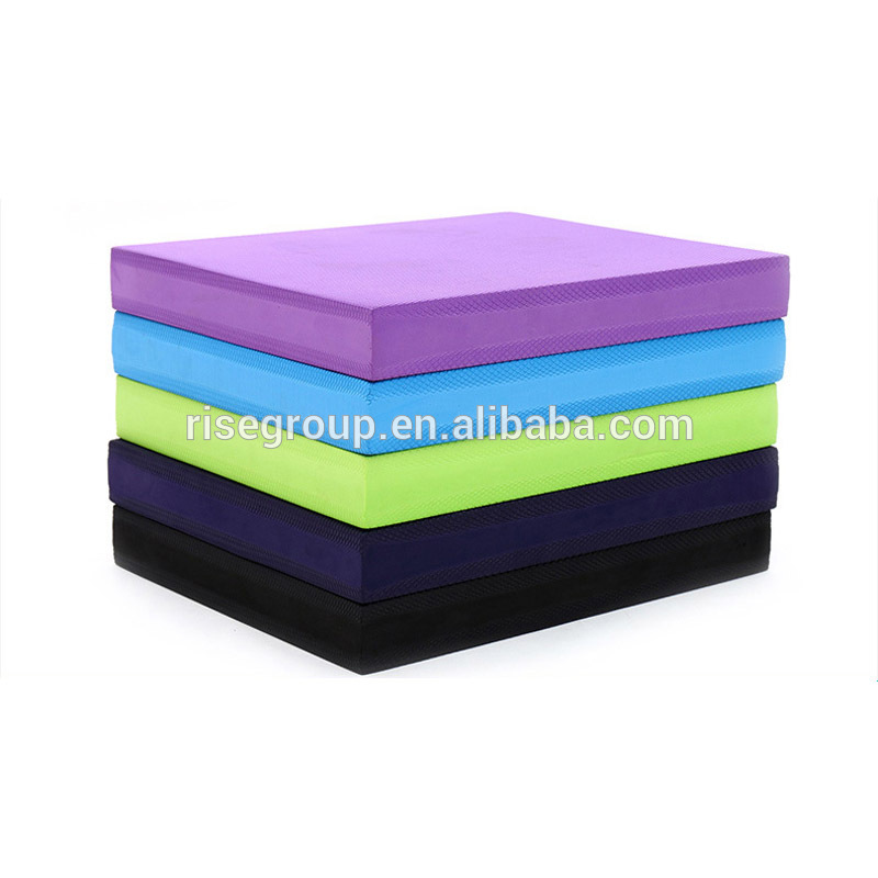 Good quality Yoga Block Set - Wholesale Blue GYM TPE Square Balance foam pad  – Rise Group detail pictures