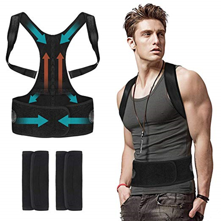 Professional China Posture Corrector Back Support -
 Back Posture Corrector for Men Women Under Clothes Adjustable Magnetic Back Straightener for Back Pain Relief – Rise Group