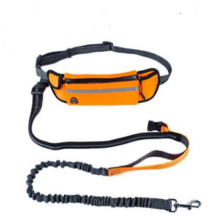 Hands Free Dog Waist Belt with Waist Bag