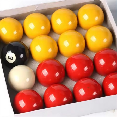 2 inch UK black 8 ball red and yellow English snooker billiard pool balls