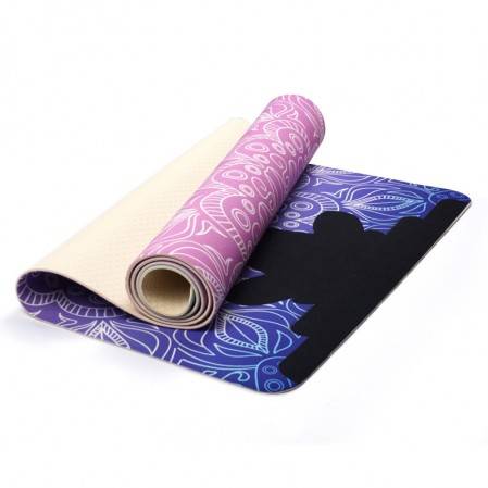 Printed Travel Suede TPE Yoga Mat Light Weight foldable mat