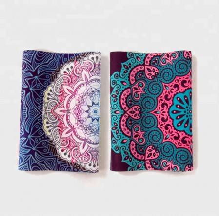 Printed Travel Suede TPE Yoga Mat Light Weight foldable mat