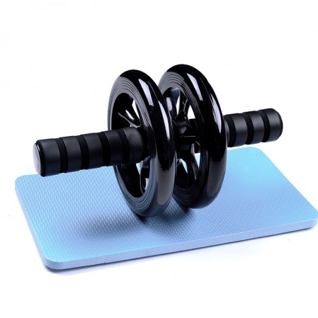 Pro Quality Ab Wheel roller With Free Soft Kneeling Mat – Home Gym Exercise Wheel With Thick Foam Handles