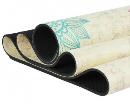 Suede Rubber Light Weight Traveling Yoga Mat full printing