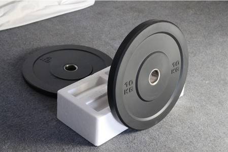 Free Weight Plate with 2 inch, Rubber Barbell Weight
