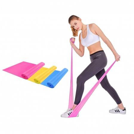Exercise Resistance Bands Set of 3, 1.5m Stretch Bands for Home Gym, work out bands