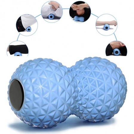 Custom Handheld Rubber Peanut Massage Ball for Foot Neck Hand Back Leg Massage