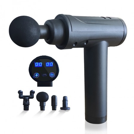 LED screen touch Deep Tissue Massage Gun powerfull Muscle Massager  Portable Handheld with 4 Attachment 4 Speeds