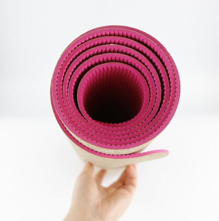 Highest quality premium stretch exercise cork yoga mat custom cork mat