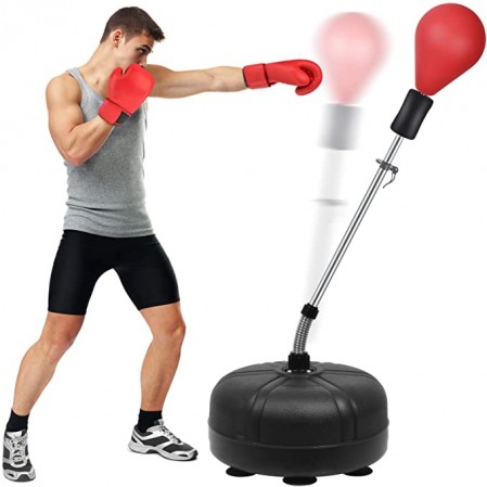 Adjustable Height Freestanding Boxing Speed Punching Bag for Adults & Kids