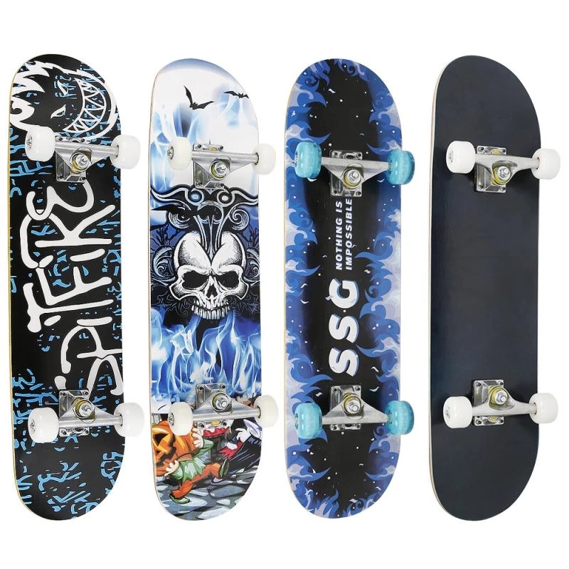 Professional Long Board Four Wheeled Maple Silent Skateboard For Kids Adult Beginner Teens Featured Image