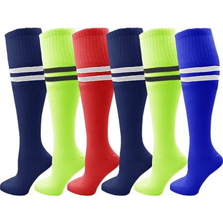 Adult Kids Breathable Sports Football Socks Knee High Soccer Socks For Team Sports Training
