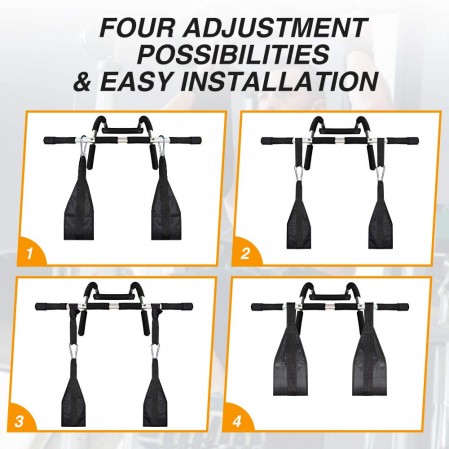 Custom Home Gym workout equipment Adjustable Lengths hanging slings Ab straps for Fitness Core Pull Up strength training
