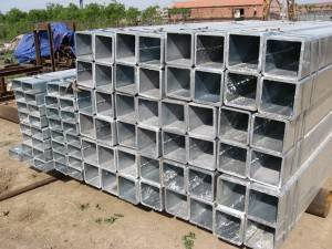 low price ms hollow section hot dipped galvanized square/rectangular pipe
