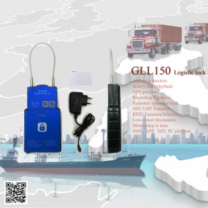 3G GPS Навясны замак для кантэйнераў з рэальнага часу адсочвання месцазнаходжання і навяснога замка Справаздача аб  стане GLL-150