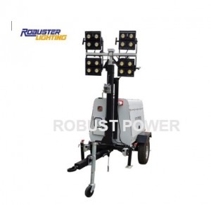 RPLT-5000 manual mobile light tower with 350w LED lamp for road construction