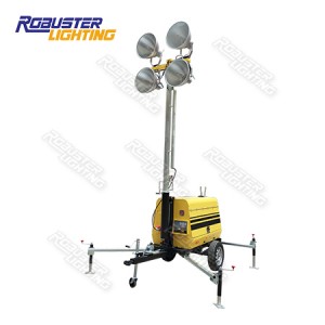 18 Years Factory China Tide Power 8.5m Mining Site Rental Fleet Event Robust off Road LED Light Tower with Hydraulic Mast
