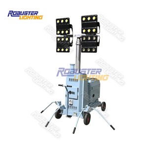 Europe style for Light Tower Portable - RPLT-1600Y Pneumatic Portable Trolley Trailer Compact Lighting System for Construction & Outdoor Event – Robust