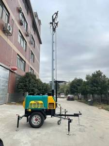 RPLT-3900  Zero noise hybrid portable light tower with fluid containment system