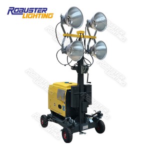 RPLT-1600 Manual Portable Trolley Trailer Compact Lighting System for Construction & Outdoor Event