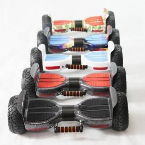 best self balancing scooter r808 with 8.5 inch all terrain off road smart balance wheels auto balance removable samsung battery pull rod dual bluetooth speaker