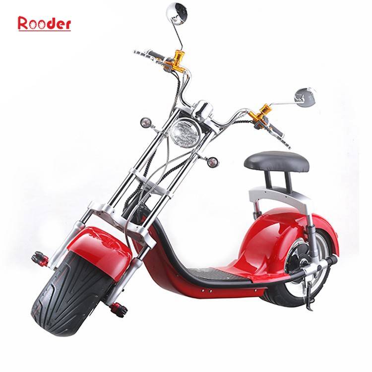 2018 li-ion battery electric scooter r804a whit high quality citycoco harley 1000w motor front rear shock absorption brake light turning light and rearview mirrors Featured Image