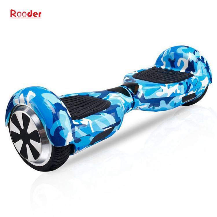 Rooder 6.5 inch two wheel self balancing scooter r8 with chrome graffiti camouflage black white red green blue gold